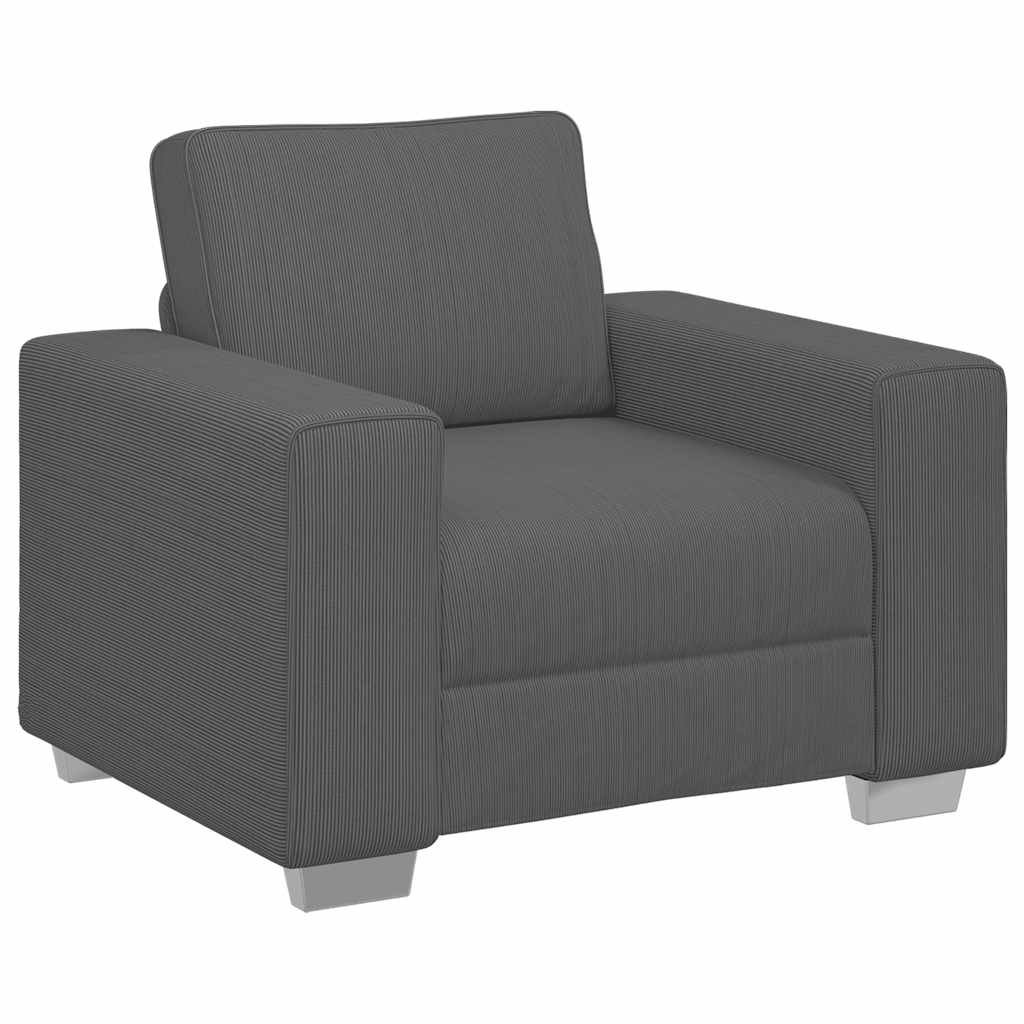 Sessel Dunkelgrau 60 cm Cordstoff