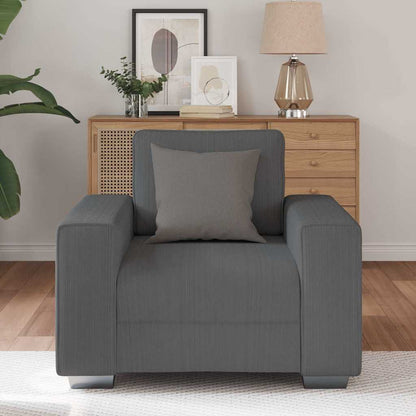 Sessel Dunkelgrau 60 cm Cordstoff