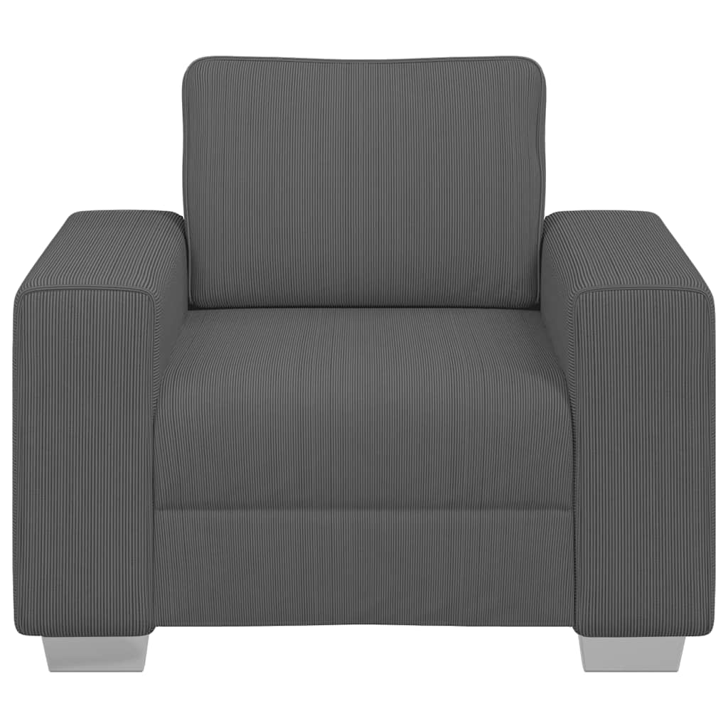 Sessel Dunkelgrau 60 cm Cordstoff