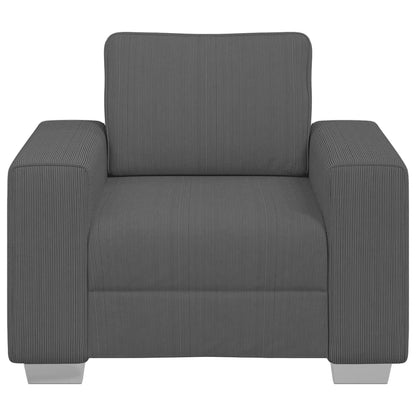 Sessel Dunkelgrau 60 cm Cordstoff
