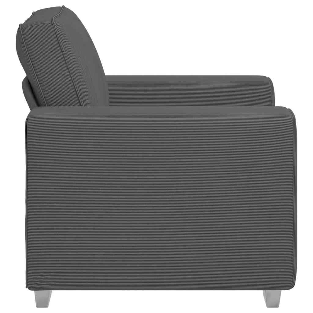 Sessel Dunkelgrau 60 cm Cordstoff