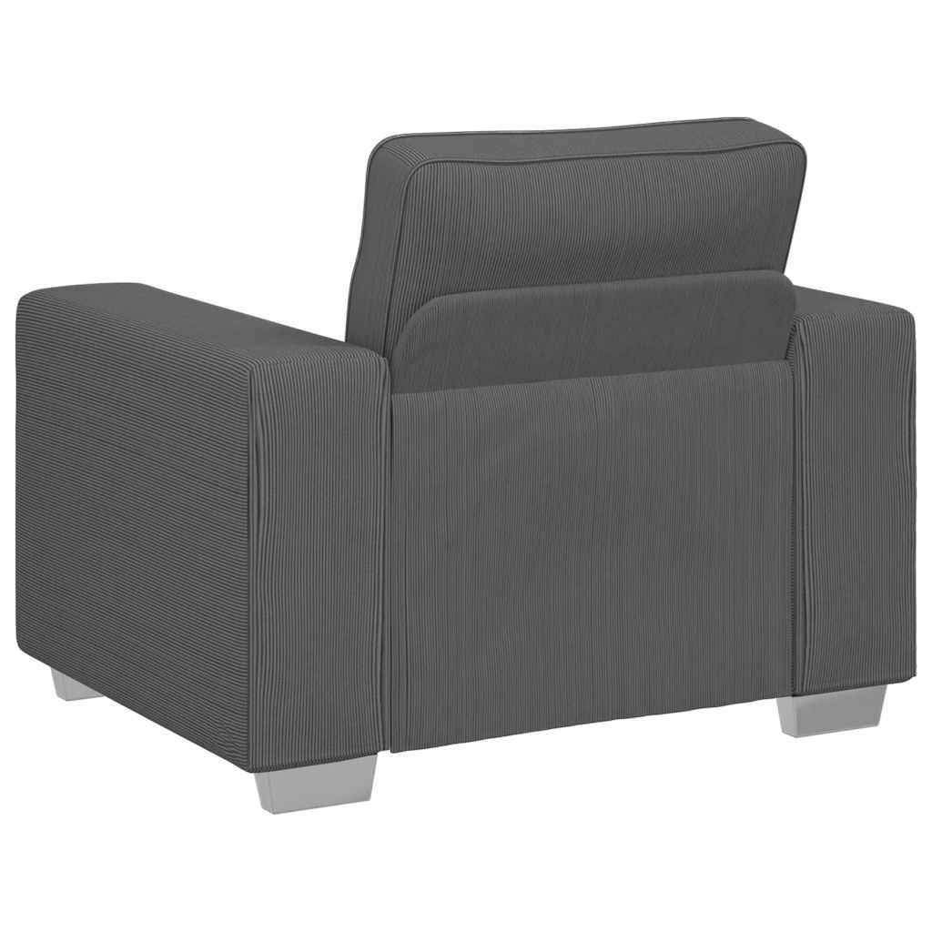 Sessel Dunkelgrau 60 cm Cordstoff