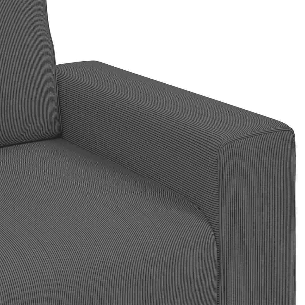Sessel Dunkelgrau 60 cm Cordstoff