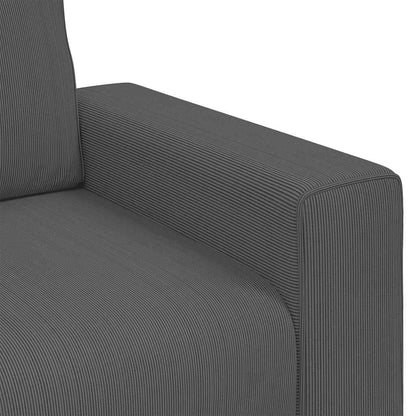 Sessel Dunkelgrau 60 cm Cordstoff