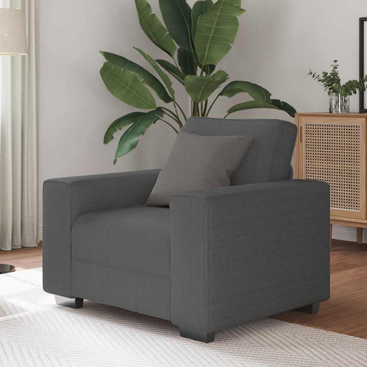 Sessel Dunkelgrau 60 cm Cordstoff