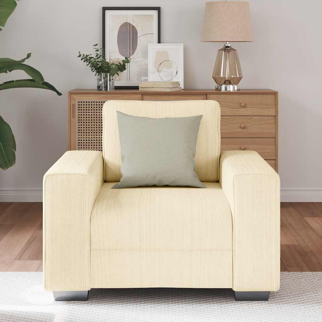 Sessel Creme 60 cm Cordstoff