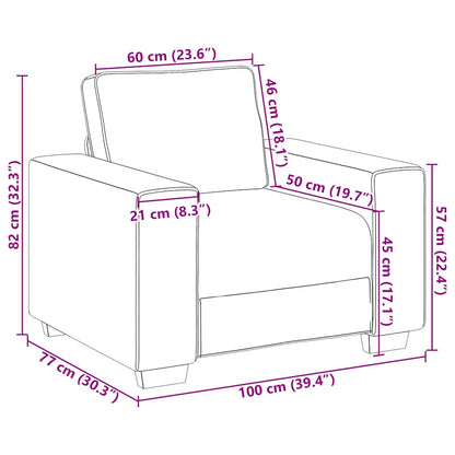 Sessel Creme 60 cm Cordstoff