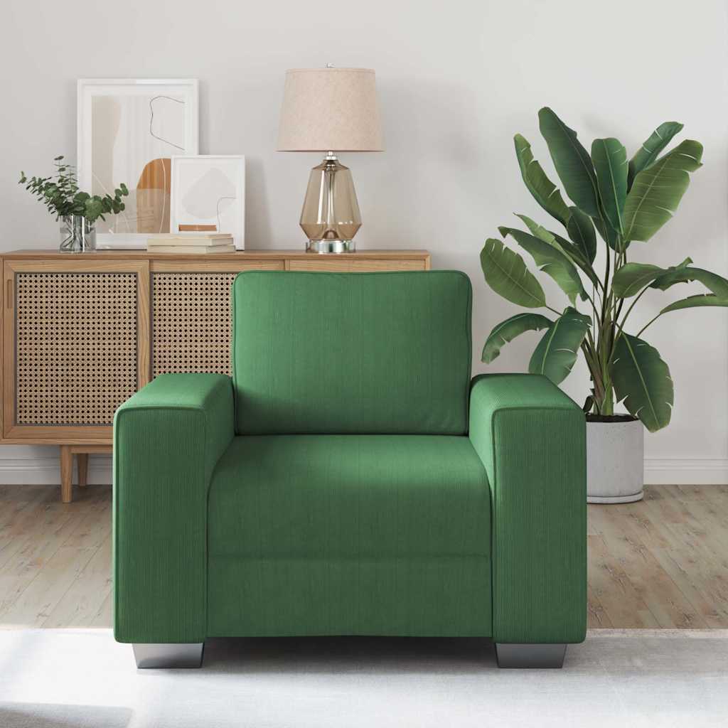 Sessel Dunkelgrün 60 cm Cordstoff