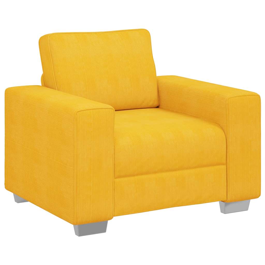 Sessel Hellgelb 60 cm Cordstoff