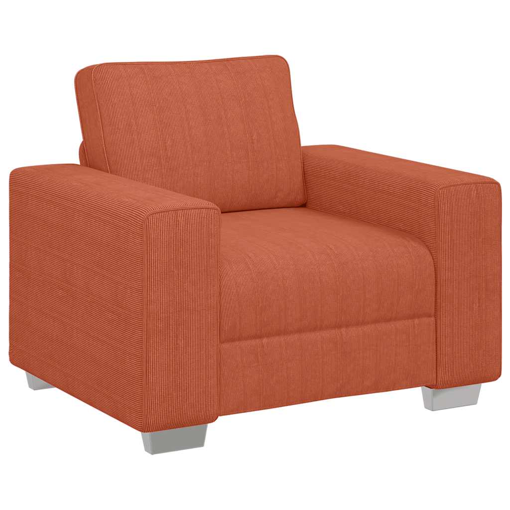 Sessel Rot Orange 60 cm Cordstoff
