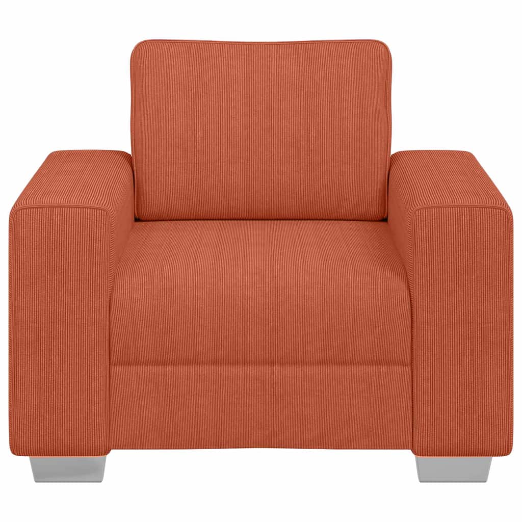 Sessel Rot Orange 60 cm Cordstoff