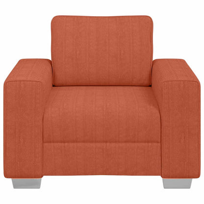 Sessel Rot Orange 60 cm Cordstoff