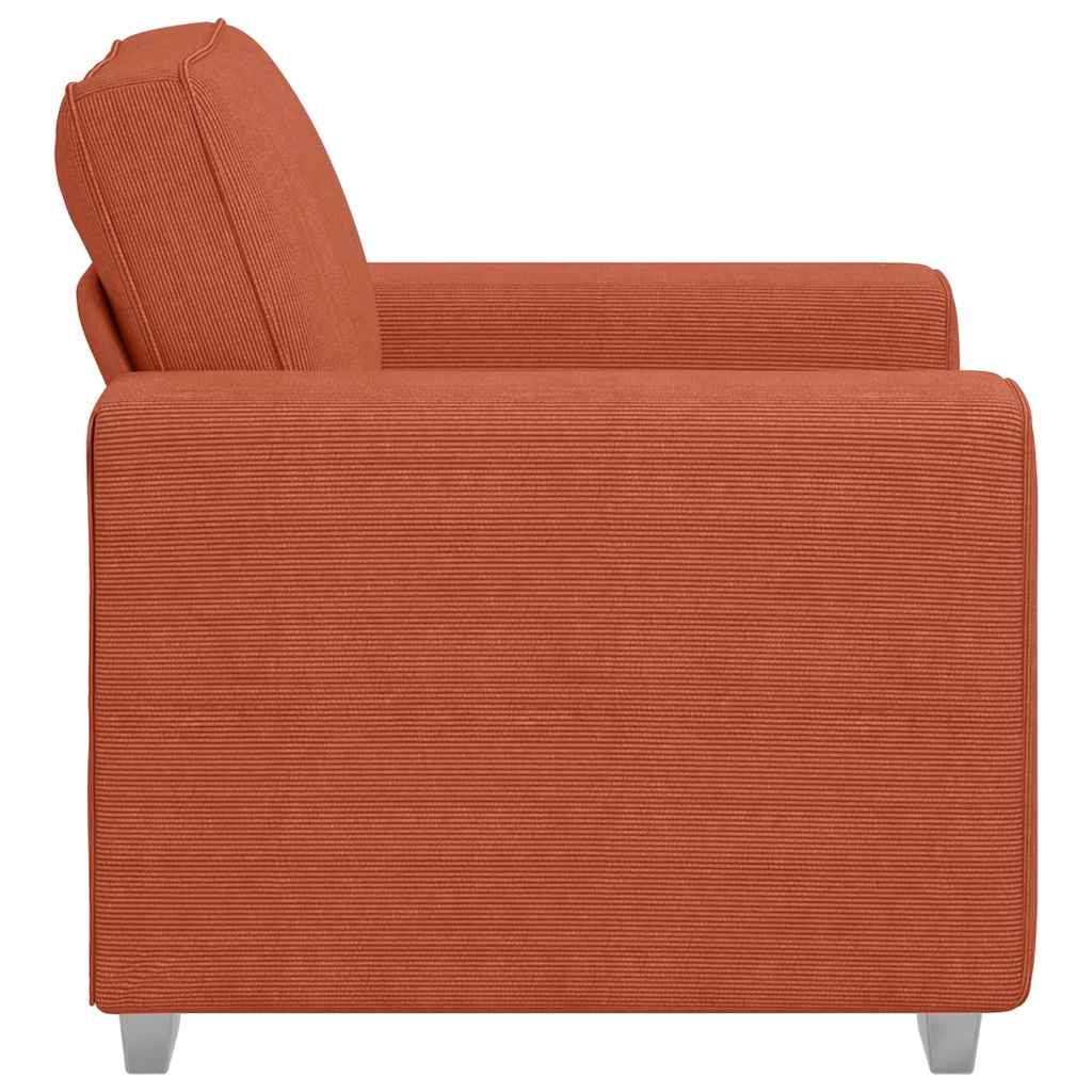 Sessel Rot Orange 60 cm Cordstoff