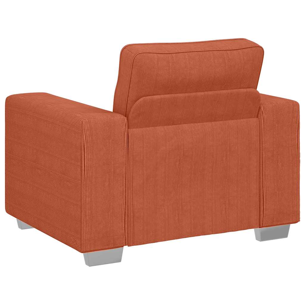 Sessel Rot Orange 60 cm Cordstoff