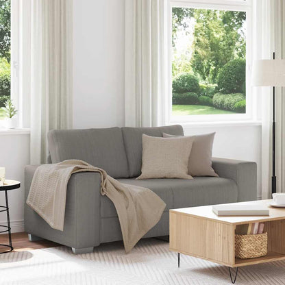Zweisitzer-Sofa Hellgrau 120 cm Cordstoff