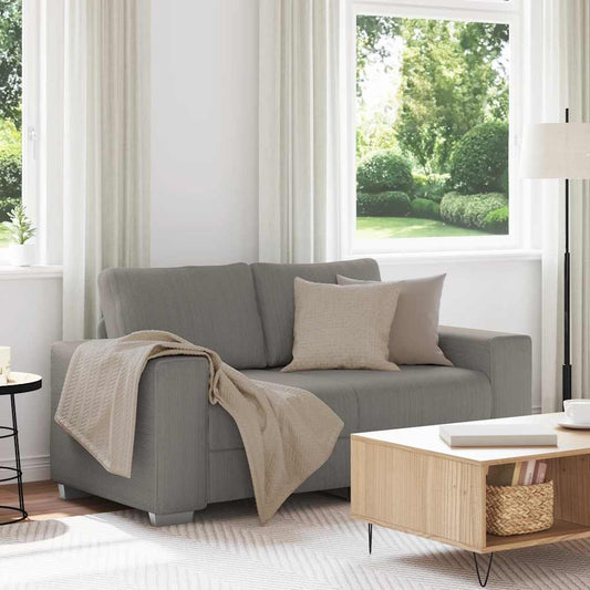 Zweisitzer-Sofa Hellgrau 120 cm Cordstoff
