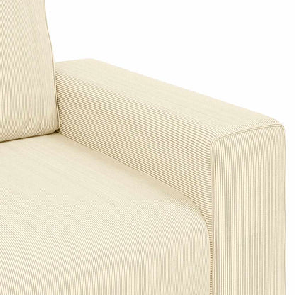 Zweisitzer-Sofa Creme 120 cm Cordstoff