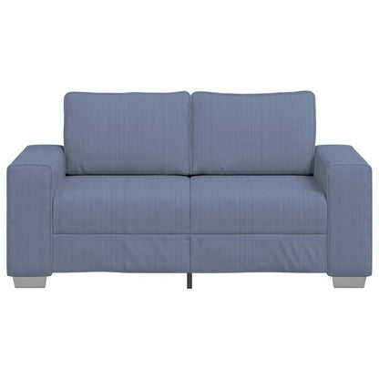 Zweisitzer-Sofa Blau 120 cm Cordstoff