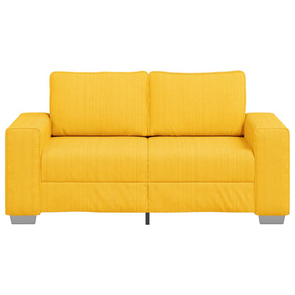 Zweisitzer-Sofa Hellgelb 120 cm Cordstoff