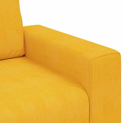 Zweisitzer-Sofa Hellgelb 120 cm Cordstoff