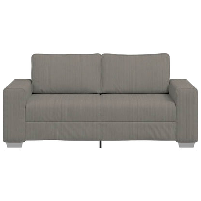 Zweisitzer-Sofa Hellgrau 140 cm Cordstoff