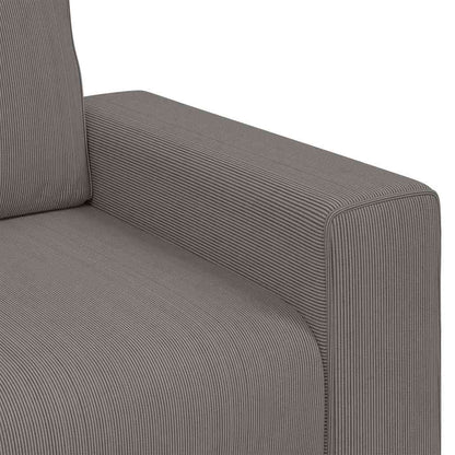 Zweisitzer-Sofa Hellgrau 140 cm Cordstoff