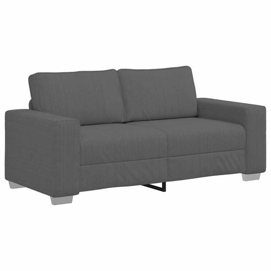 Zweisitzer-Sofa Dunkelgrau 140 cm Cordstoff