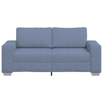 Zweisitzer-Sofa Blau 140 cm Cordstoff