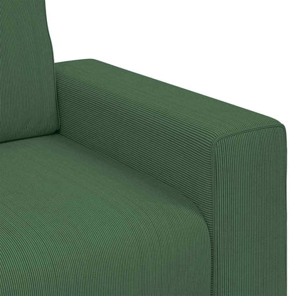 Zweisitzer-Sofa Dunkelgrün 140 cm Cordstoff