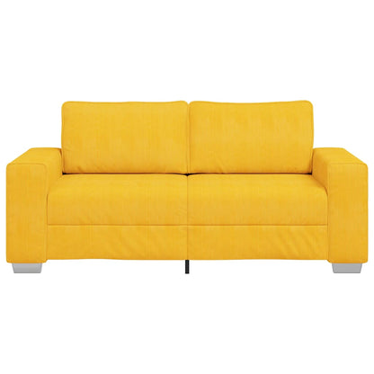 Zweisitzer-Sofa Hellgelb 140 cm Cordstoff