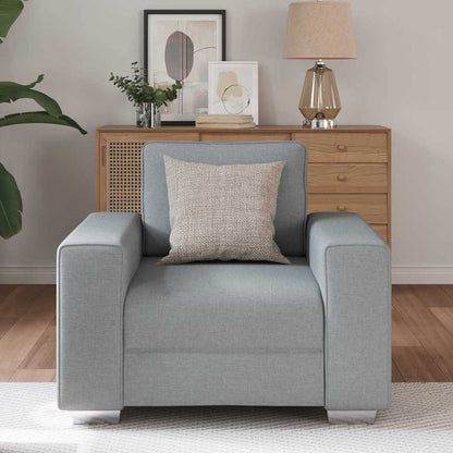 Sofa mit Kissen Hellgrau 100 x 77 x 82 cm Stoff