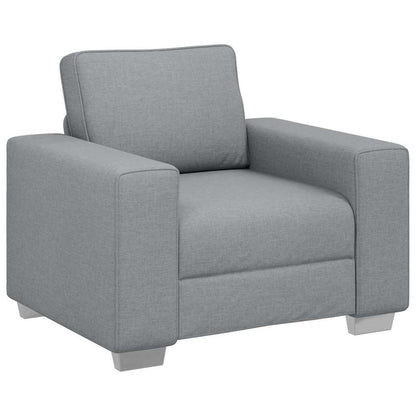 Sofa mit Kissen Hellgrau 100 x 77 x 82 cm Stoff
