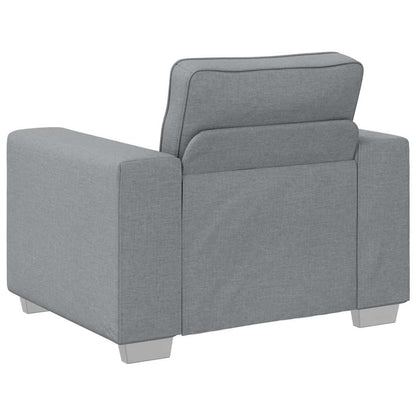 Sofa mit Kissen Hellgrau 100 x 77 x 82 cm Stoff