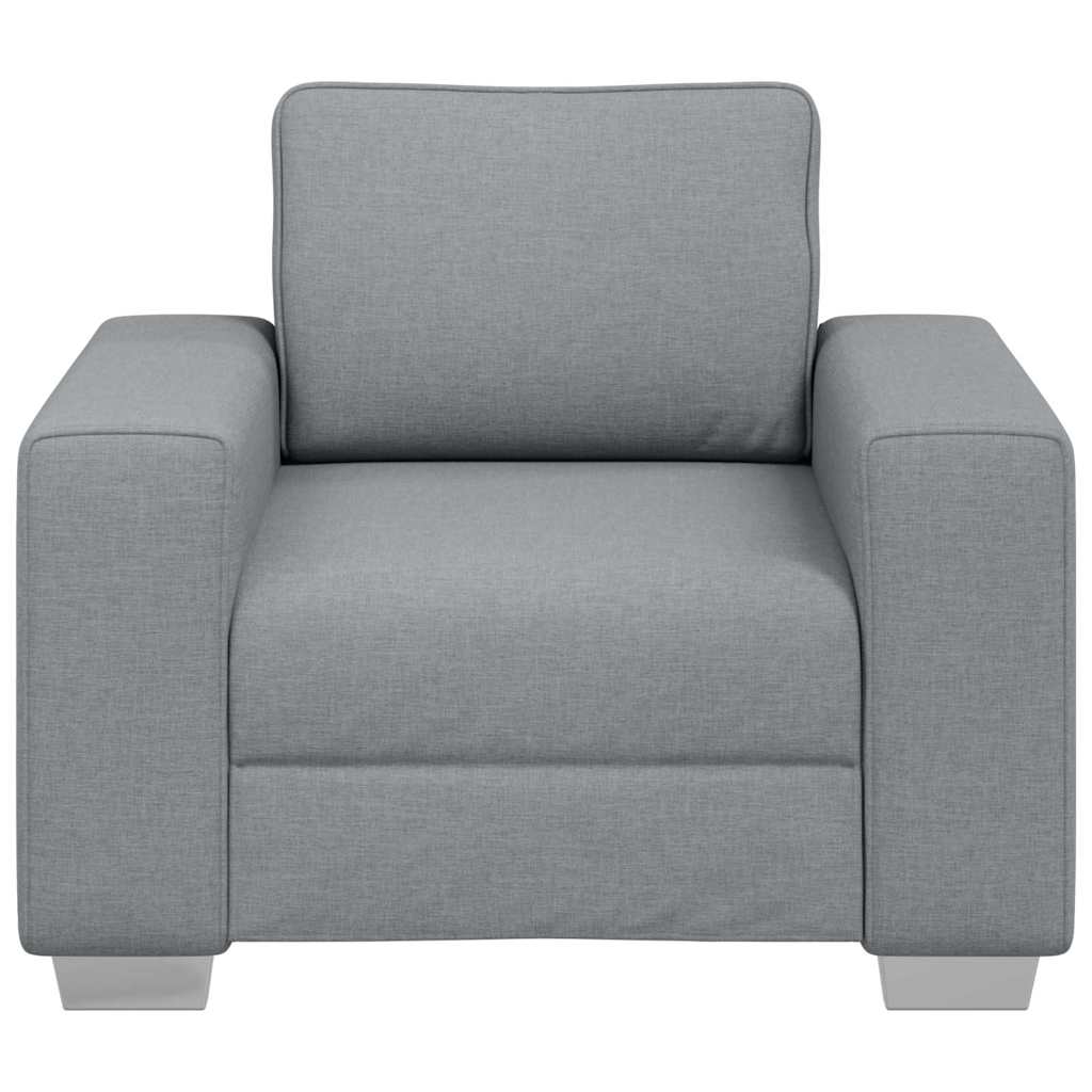 Sofa mit Kissen Hellgrau 100 x 77 x 82 cm Stoff