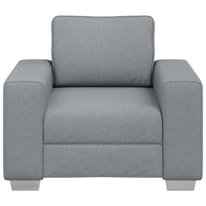 Sofa mit Kissen Hellgrau 100 x 77 x 82 cm Stoff