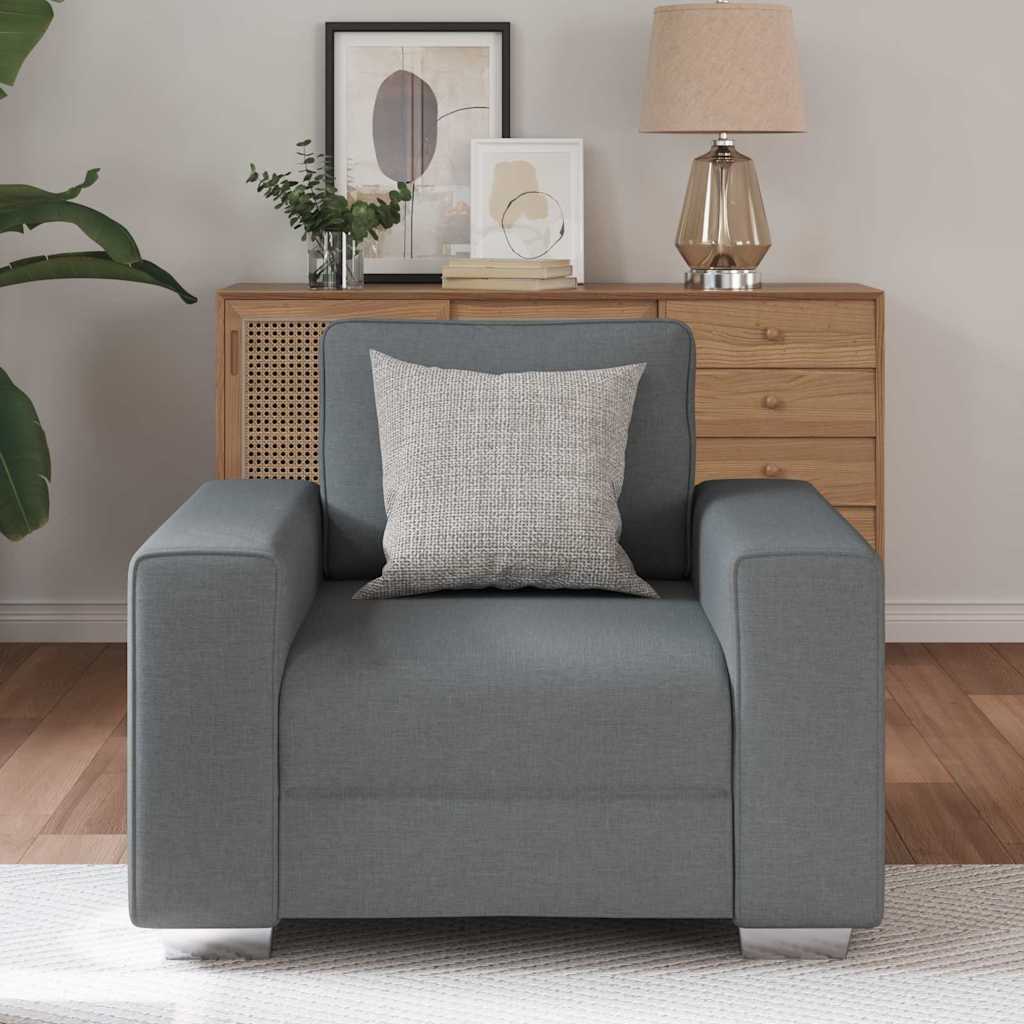 Sofa mit Kissen Dunkelgrau 100 x 77 x 82 cm Stoff
