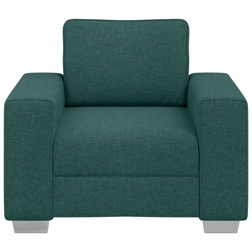 Sofa mit Kissen Dunkelgrün 100 x 77 x 82 cm Stoff