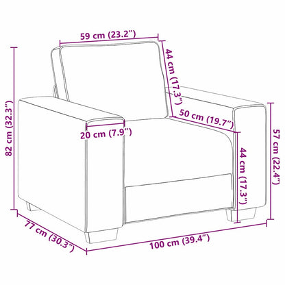 Sofa mit Kissen Dunkelgrün 100 x 77 x 82 cm Stoff
