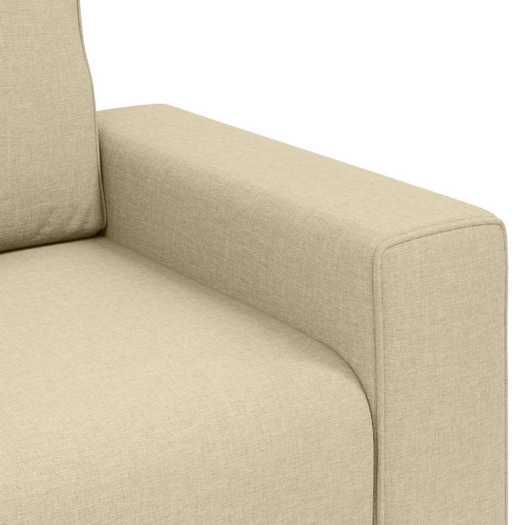 Sofa mit Kissen Creme 100 x 77 x 82 cm Stoff
