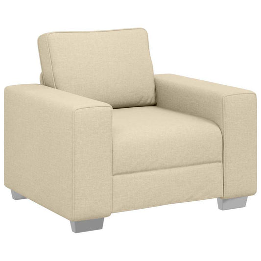Sofa mit Kissen Creme 100 x 77 x 82 cm Stoff