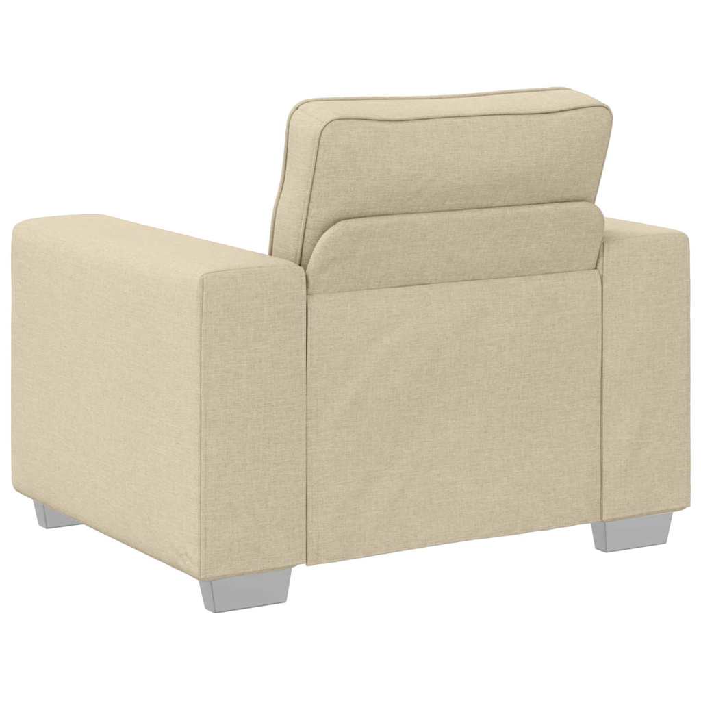 Sofa mit Kissen Creme 100 x 77 x 82 cm Stoff