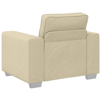Sofa mit Kissen Creme 100 x 77 x 82 cm Stoff