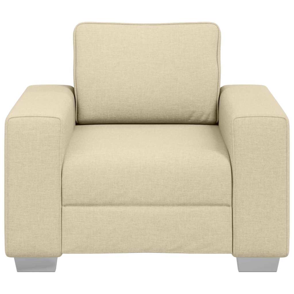 Sofa mit Kissen Creme 100 x 77 x 82 cm Stoff