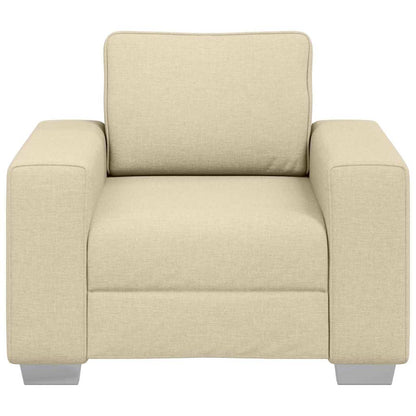 Sofa mit Kissen Creme 100 x 77 x 82 cm Stoff