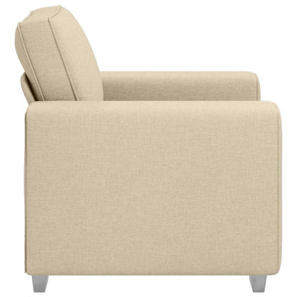 Sofa mit Kissen Creme 100 x 77 x 82 cm Stoff