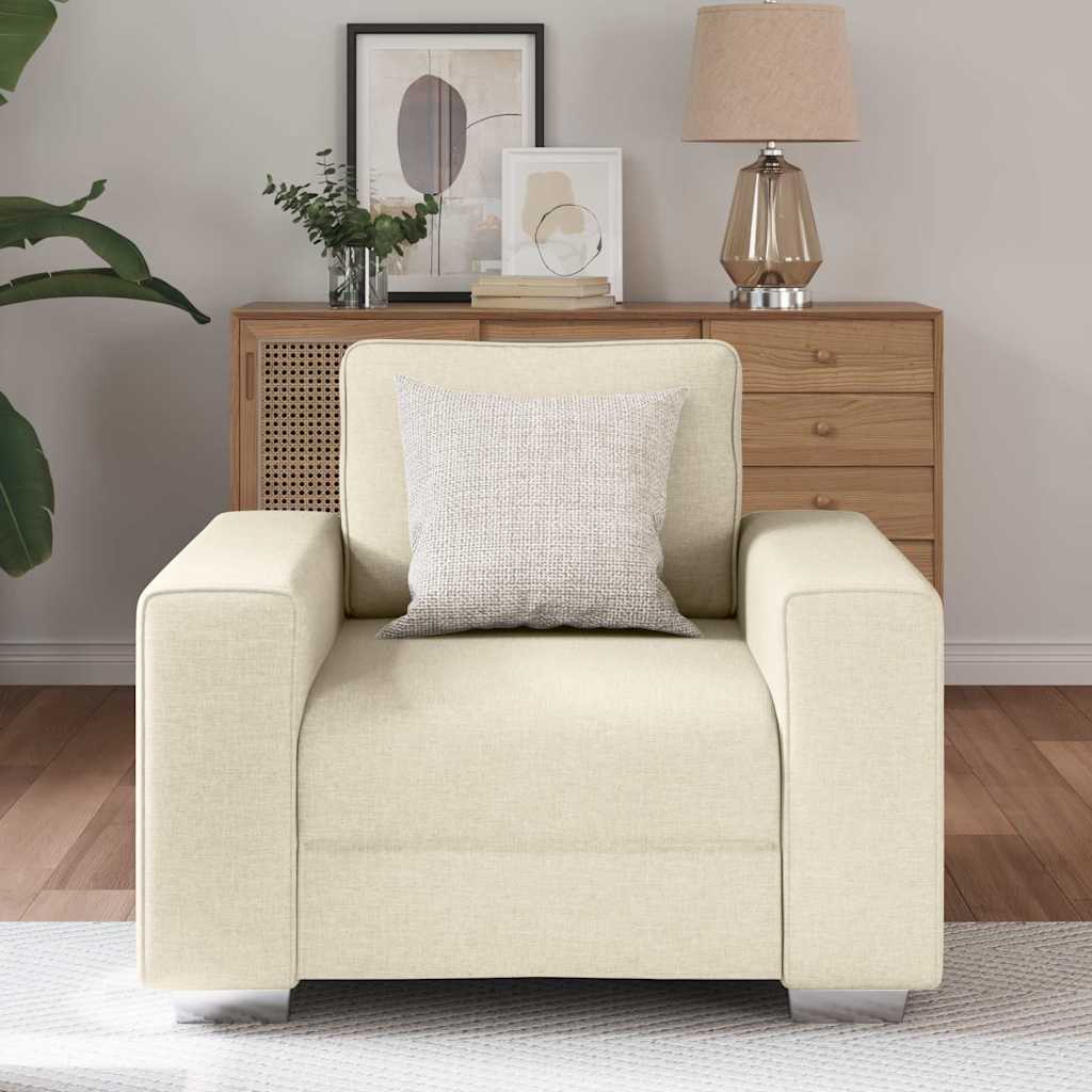 Sofa mit Kissen mit Kissen Beige 100 x 77 x 82 cm Leinen