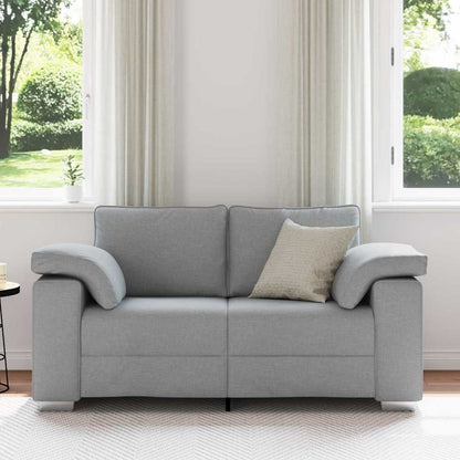 Sofa mit Kissen Hellgrau 160 x 77 x 82 cm Stoff