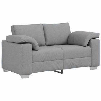 Sofa mit Kissen Hellgrau 160 x 77 x 82 cm Stoff