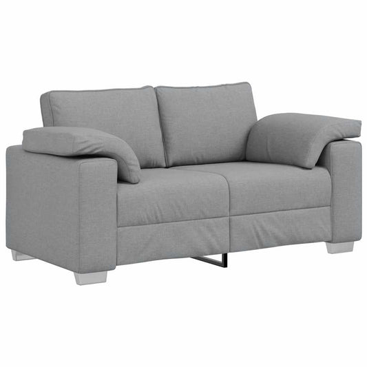 Sofa mit Kissen Hellgrau 160 x 77 x 82 cm Stoff