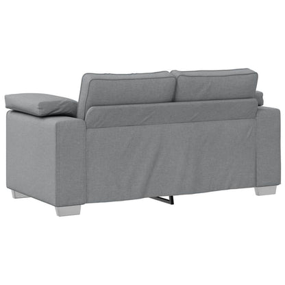 Sofa mit Kissen Hellgrau 160 x 77 x 82 cm Stoff